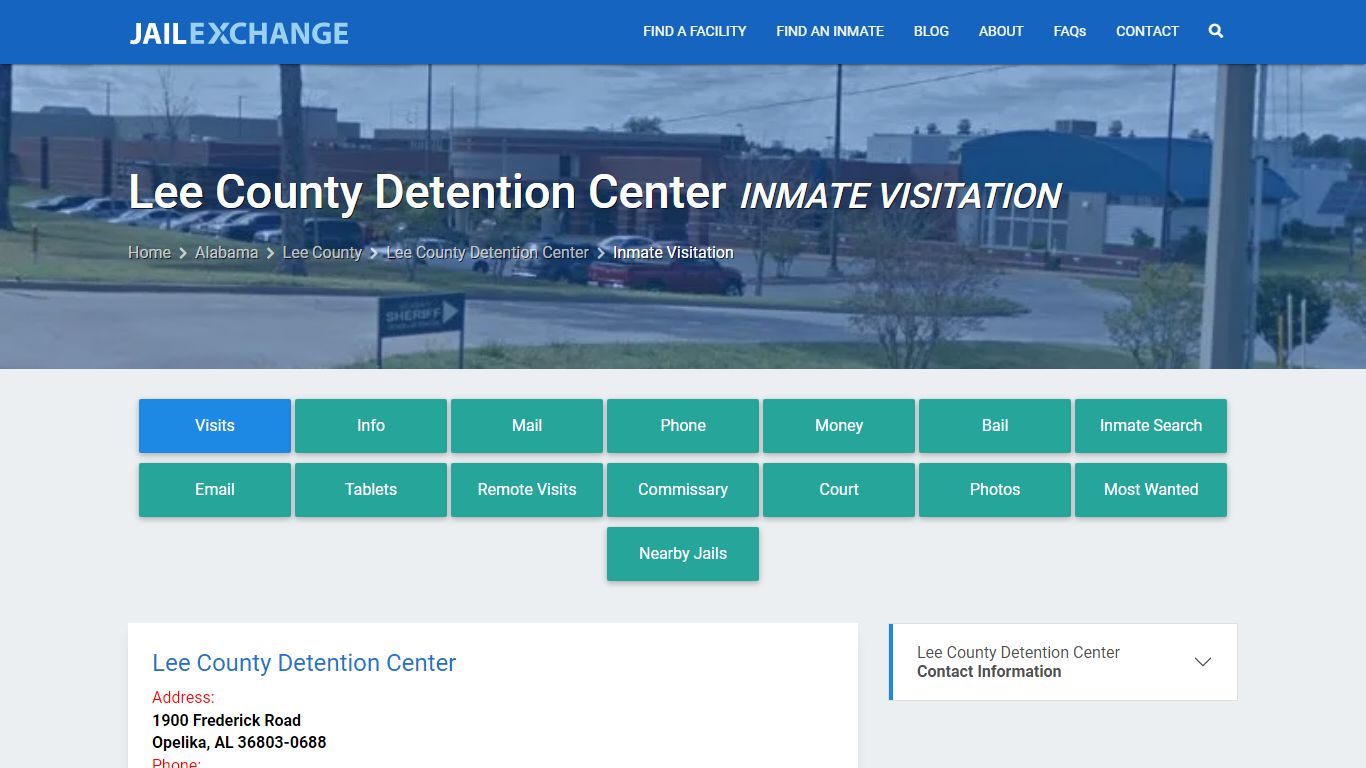 Inmate Visitation - Lee County Detention Center, AL - Jail Exchange